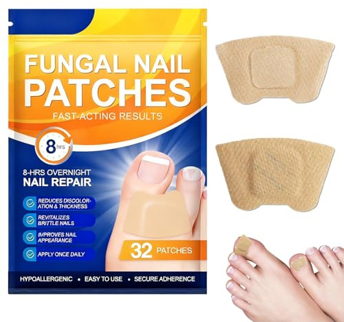 32 Pcs Patch De Réparation Des Ongles De Orteils Pansements Antifongique Ongles Fungal Nail Patches Patch Traitement Mycose Ongles Pieds Réparation d'Ongles Fendus, Réduit La Décoloration