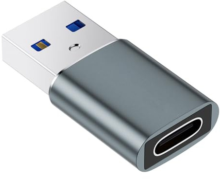 Kfwfuaee Convertidor USB 3.0 macho a tipo C hembra, 5 Gbps, velocidad de transferencia de 3 A, carga para viajes, oficina, dispositivos móviles, adaptador USB tipo C