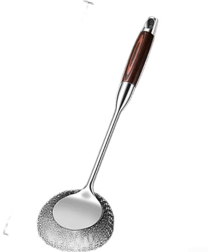 Limpiador de ollas de acero inoxidable con mango extendido de 37 cm y cabezal intercambiable para eliminar manchas difíciles (A-304)