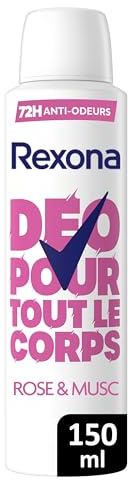 REXONA Déodorant pour Tout le Corps Femme Spray 72H Rose & Musc 150ml