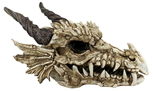 Design Toscano Drachenschädel aus Stokers Moor, Maße: 66 x 45,5 x 47 cm
