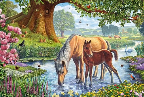 Schmidt Spiele 56161 Pferde am Bach, 150 Teile Kinderpuzzle