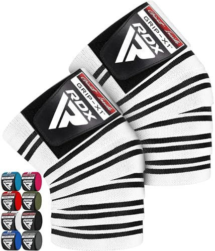 RDX Knieschoner, Crossfit, Sport, Boxen, MMA, Unterstützung für Knie, Kniescheiben-Schutz, weiß