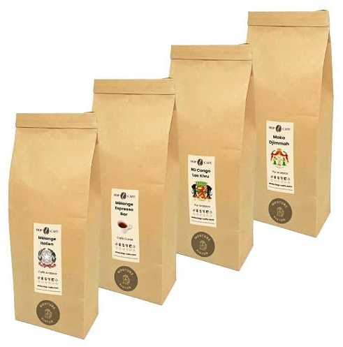 HOP CAFE Pack Découverte Moulu Corsé • 4x250g | Mouture Piston