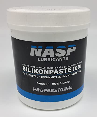 NASP Silikonpaste Silikonfett Montagemittel Schmierfett transparent Dose - Made in Germany (500gr)