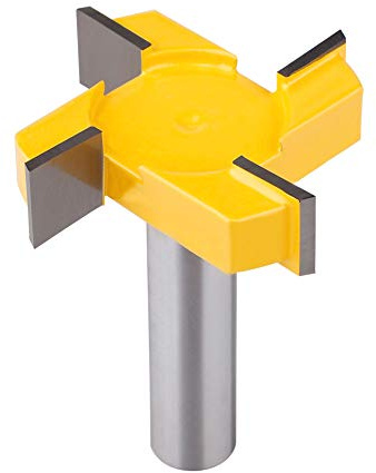 Mesee Fraise à défoncer CNC pour défoncer le boisage - Diamètre de coupe de 5,1 cm - 4 ailes - Pour plancher, raboter, nettoyer le fond - Tige de 1,27 cm