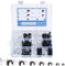 Clips de Cable Redondo, 600 Piezas Abrazadera para Cable Grapas, Cables Clips con Clavos, Clips de Pared de Cable Eléctrico para Oficina Hogar - Negro, Blanco, 4mm/5mm/6mm/7mm/8mm/10mm/12mm
