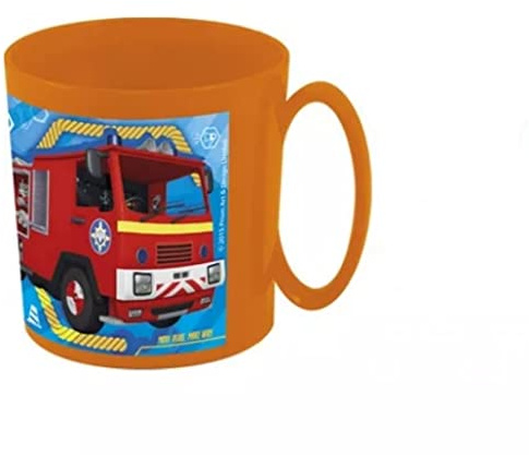 Gold1 Kids Character Licence Mug 350ML Drinking Re-Usable Plastic Cup Microwave Safe (Fireman Sam)