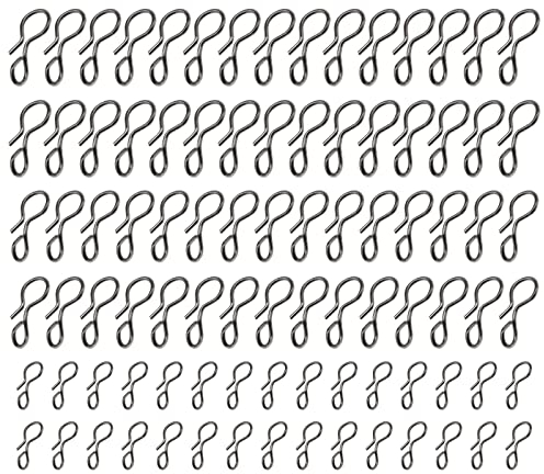 Be In Your Mind 90 STÜCKE Fliegenfischen Verbindung Haken Edelstahl Fliegenhaken Schneller Wechsel Köder Snaps Angelhaken Angelwerkzeug Anschlüsse 3 Größen