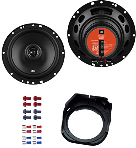 JBL Stage1 61F Lautsprecher mit Einbauset passend für Mercedes C-Klasse Limo (W202) 1993-2000 Heckablage 400 W 165mm 2 Wege Koax