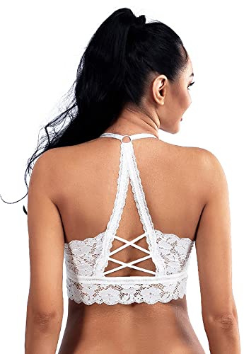 KOEMCY Spitze BH für Damen Push up Ohne Bügel BH Sexy Lifting BH Nahtlose Bralette Bandeau BH Bustier Crop Top Sexy Unterwäsche