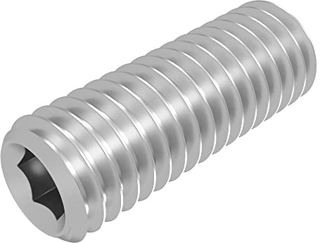 SECCARO Gewindestift mit Ringschneide M6 x 16 mm, Edelstahl V2A VA A2, DIN 916 / ISO 4029, Innensechskant, 20 Stück