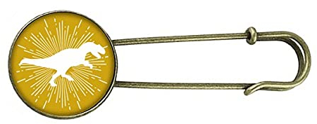 Brosche für Jagd, Jagd, Tier, König, Retro, Metall, Schmuck, M