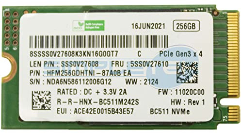 SIMPLETEK - SSD 2242 M.2 NVME PCI-E 3.0 x4 256GB Bärbar Solid State-skiva