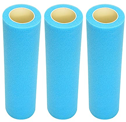 Voomey Rulli di vernice in schiuma da 22,9 cm, confezione da 3 rulli in spugna ad alta densità per finitura liscia di pareti e mobili, strumenti riutilizzabili per la casa, fai da te e uso