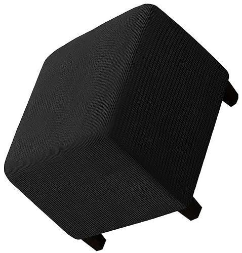 Ottomane Fußhocker Schonbezug Hockerbezug Quadratisch 40x40/50x50/60x60 Stretch Samt Husse für Fußhocker Ottomanischer Hocker-Bezug Überzug Hocker Protector Waschbar ( Color : #4 , Size : 60x60x40cm )