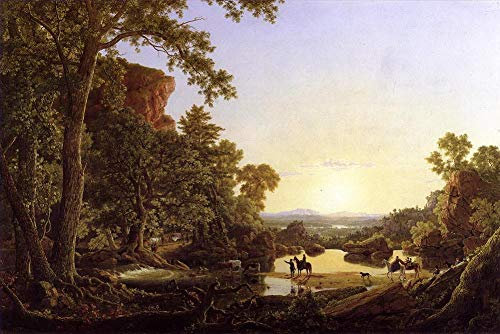 Toperfect Ölgemälde auf Leinwand, 21 berühmte Wandkunst, Hooker Company Journeying Wilderness from Plymouth to Hart von Church Scenery -03, €50-2000 Handgemalt von Lehrern der Art Academies