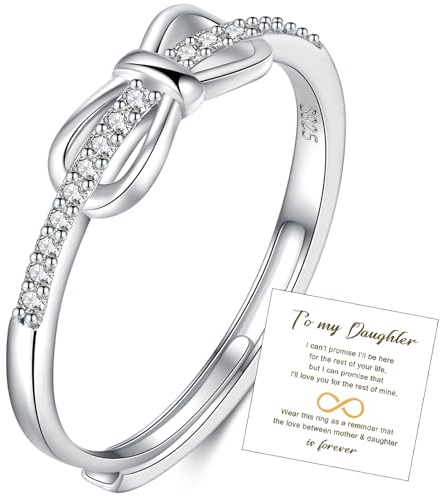RANKEEF Damenring Silber 925 Promise Ring Verstellbar Verlobungsring Damen Eheringe Zirkonia Ring Damen Ringe Silber 925 Damen