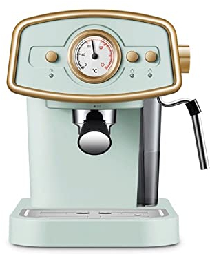 TEmkin Coffee Maker Coffee Pot Electric Expresso Coffee Machine Portable Semi Automatic Cappuccino Capsule Coffee Maker Steam Wand Hot Water (Color : Sky Blue, Size : CN) (Sky Blue UK)