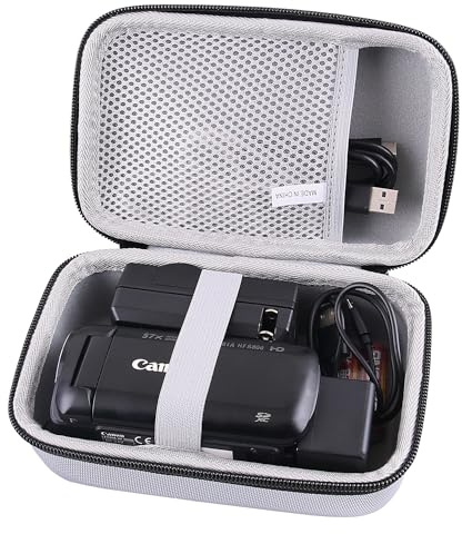 JINMEI Étui de Transport Rigide en EVA Compatible avec caméscope Sony HDRCX405/HDRCX455 Handycam/Panasonic HC-V180K HD (Gris)