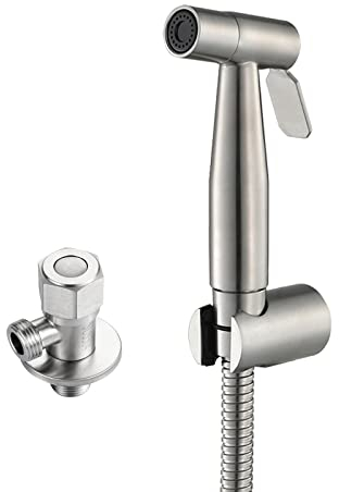 HTOYXPYYQ Handsprüher, gebürsteter Sprühaufsatz, Edelstahlreiniger und Duschsprüher for Küche, Toilette