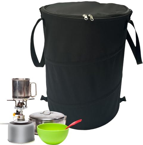 Duty Gartensäcke, Gartenabfallsack mit Deckel, Gartenabfallsäcke, wiederverwendbar, Camping-Mülleimer – 37 l, Camping-Gartenabfalleimer mit Reißverschluss für Rasen, Hof, Outdoor, Garten