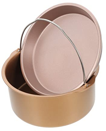 Mikinona Moule à Pizza Et Gâteau Pour Friteuse à Air Ustensiles De Cuisine Avec Plateau Rond Et Poignée Pour Cuisson De Pizzas Tourtes Et Omelettes