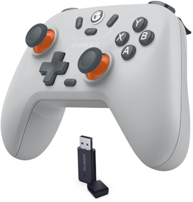 GameSir Nova Lite Wireless Controller – 2.4G & Bluetooth Gamepad for Windows PC, iPhone, Android, Switch & Steam Deck – Hall Effect Triggers, Turbo Function, Rumble Vibration (Ash Gray)