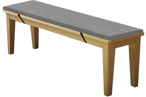 WEALSFUN Stuhlkissen Bankauflage Bankkissen Unterseite Antirutsch Bezug Waschbar Sitzauflag für Fensterbank Gartenbank Schaukel Terrasse Esstisch Outdoor Drinnen,Dunkelgrau 170x45x4CM