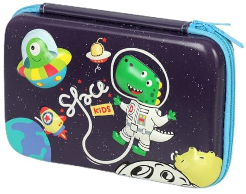 OFFCUP Federmäppchen 3 Fach Federtasche 3D-Eva-Federmäppchen Große Kapazität Etui Stifte Schulmäppchen Federmappe Stiftetasche Mäppchen für Teenager Schule Büro Jungen Mädchen - Dinosaurier