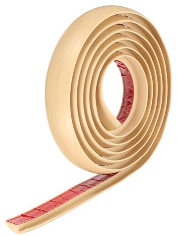 QUARKZMAN Bande De Transition De Sol 1.6 10ft Auto-Adhésive Pvc Moquette À Carrelage Bordure De Transition Bande De Couverture Décoller Et Coller Pour Sols 7mm, Grain De Bois Beige