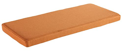 Outdoor Gartenbankkissen für 2- / 3-Sitzer-Bank, weich, rutschfest, Sitzmatte für Terrasse, Küche, Esszimmer, Schaukelstuhl, waschbares Sitzkissen (Orange, 160 x 55 x 5 cm)