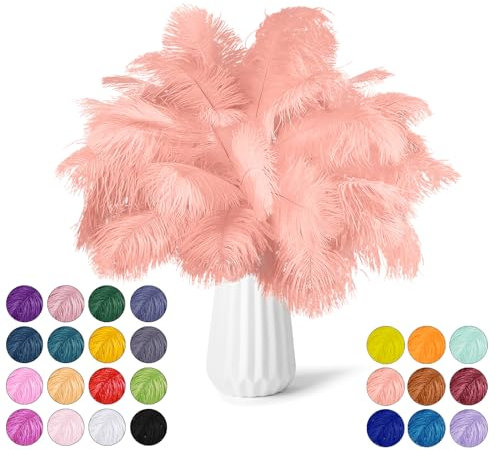 Straußenfedern, Fransenband zum Nähen, für Handwerk, Kleidung, Zubehör, lateinamerikanisches Hochzeitskleid, DIY, 10,2–15,2 cm Breite (2 Yards, Fuchsia/Rosenrosa)
