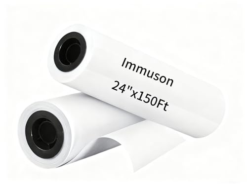 Wide Format Paper 24 In x 150 Ft, 2 Rolls Plotter Paper on 2 Core, CAD Bond Rolls for CAD Printing on Wide Format Ink Jet Printers