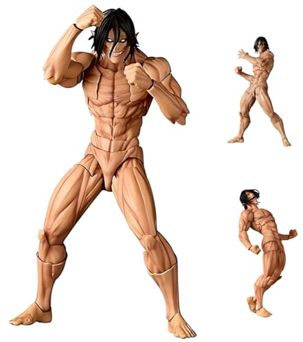 Diohauxi Eren Jaeger Action Figure Giunti Mobili Statua Anime con Accessori Intercambiabili Desktop Display Personaggi 17CM