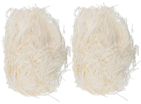 Mikikit Virutas De Papel para Mascotas Absorbentes y Duraderas, Material De Relleno Beige 100 G, Cama para Hámster y Roedores, Suministros para Nidos, Adecuado para Conejos y Chinchillas