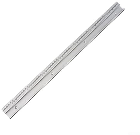 Rail à onglet en T de type 45 avec fente d'échelle, rail en T en alliage d'aluminium pour tables de routeur, scies de table et scies à ruban, options de longueur de 30 à 60 cm (60 cm)