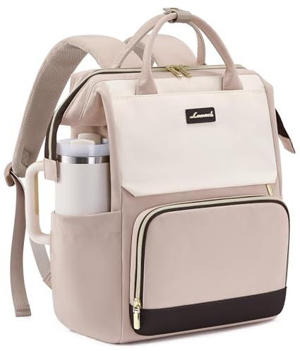 LOVEVOOK Rucksack Damen, 15,6 Zoll Laptop Schulrucksack für Große Trinkflasche, Travel Backpack Women Elegant, Uni School Bag Wasserdicht Reiserucksack Arbeitstasche Lehrertasche Tagesrucksäcke