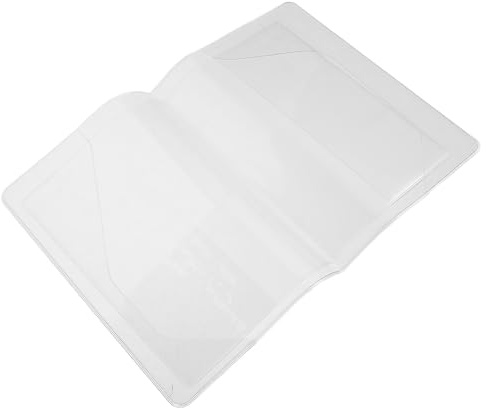 PRETYZOOM Funda Protectora Transparente para Cuaderno Tamaño A5 Cubierta de PVC Ajustable para Libros y Agendas Incluye Funda Interior para Estudiantes Resistente al Agua y Lavable