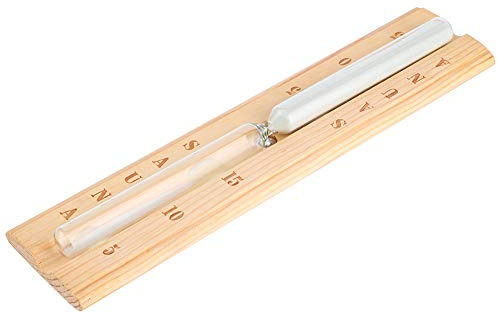 LUCKDANO Sauna-Sanduhr aus Holz, 15-Minuten-Countdown-Sanduhr – und Langlebige Uhr für Spa-Räume, Heimsaunen und Mehr