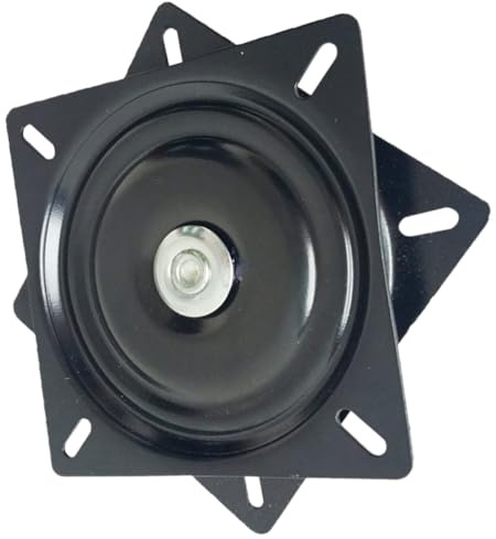 TOYANDONA Plaque Pivotante pour Tabouret de Bar 25 CM Acier Laminé à Froid Rotation 360° Pivot à Roulement pour Meubles Salle de Séjour la Cuisine Chaise Haute Pivotante