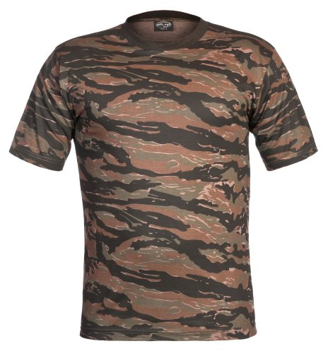 Mil-Tec T-shirt Camouflage Taille, Tiger Stripe Maglietta Mimetica Taglia L Uomo, Camo, L
