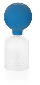AFH Webshop Sauggläser nach Bier | mit Saugball und Olive aus Glas | Schröpfen | Schröpfglas | Ball Schröpfset (ca. 5,0cm)