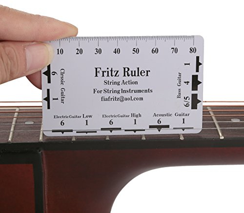 Righello Per Chitarra,Righello Per Corde Di Chitarra/Basso/Mandolino/Banjo,Guitar String Action Gauge Righello Strumenti Di Misura Per Basso Elettrico 2Pcs