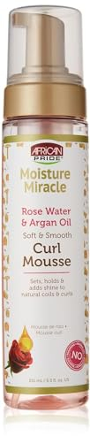 AFRICAN PRIDE Moisture Miracle Rose Water & Argan Oil Soft & Smooth Curl Mousse