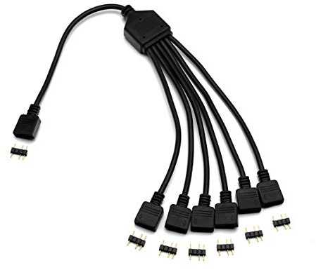 EKWB CABLE DIVISOR DE 6 VÍAS EK-D-RGB, 3831109821879