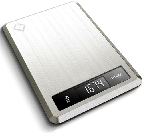 CGI Kitchen Scale Digital 5kg/11lb Cooking Scale Food Weighing Kitchen Scales, Tare Function, Weighs Upto 5kg/1g, Measures in Multiple Units (Large Display)