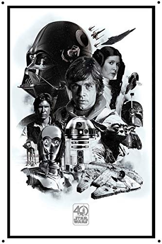Retro Metall-Blechschild 20,3 x 30,5 cm Star Wars Poster Retro Metallschild Pulp Fiction Filmposter Blechschild