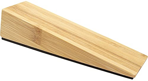 WAGNER Türkeil BAMBOO - 170 x 45 x 40 mm, aus massivem Bambus, natur, mit Anti-Rutsch-Pad zum Unterschieben, fixiert die Tür, schützt Tür und Wand - 15695501