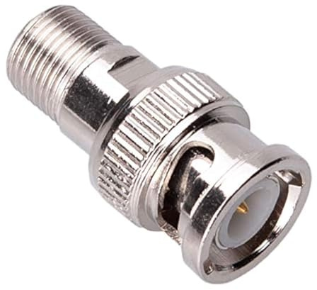 BNC zu F Stecker, F-Typ Buchse zu BNC Stecker Koax HF Adapterbuchse, Koaxialkabel RG6 RG59 Koppler, Gender Konverter, Anschlusskabel für CCTV Kamera, TV, PAL, DVR Buchsenadapter